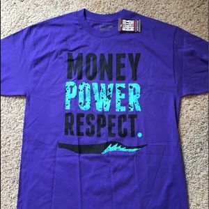 Men’s Purple Money Power Respect Tee